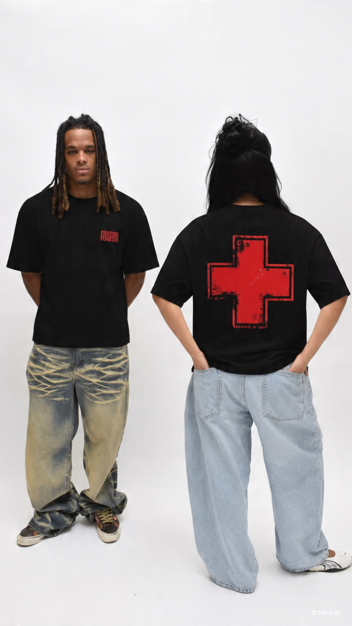 AUSTYN Ruston Cross Tee Black