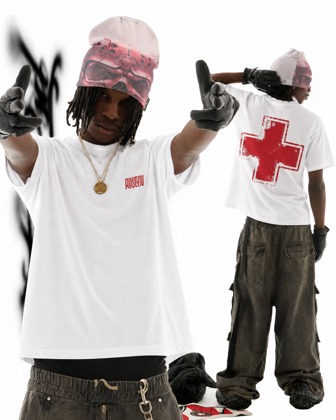 AUSTYN Ruston Cross Tee White