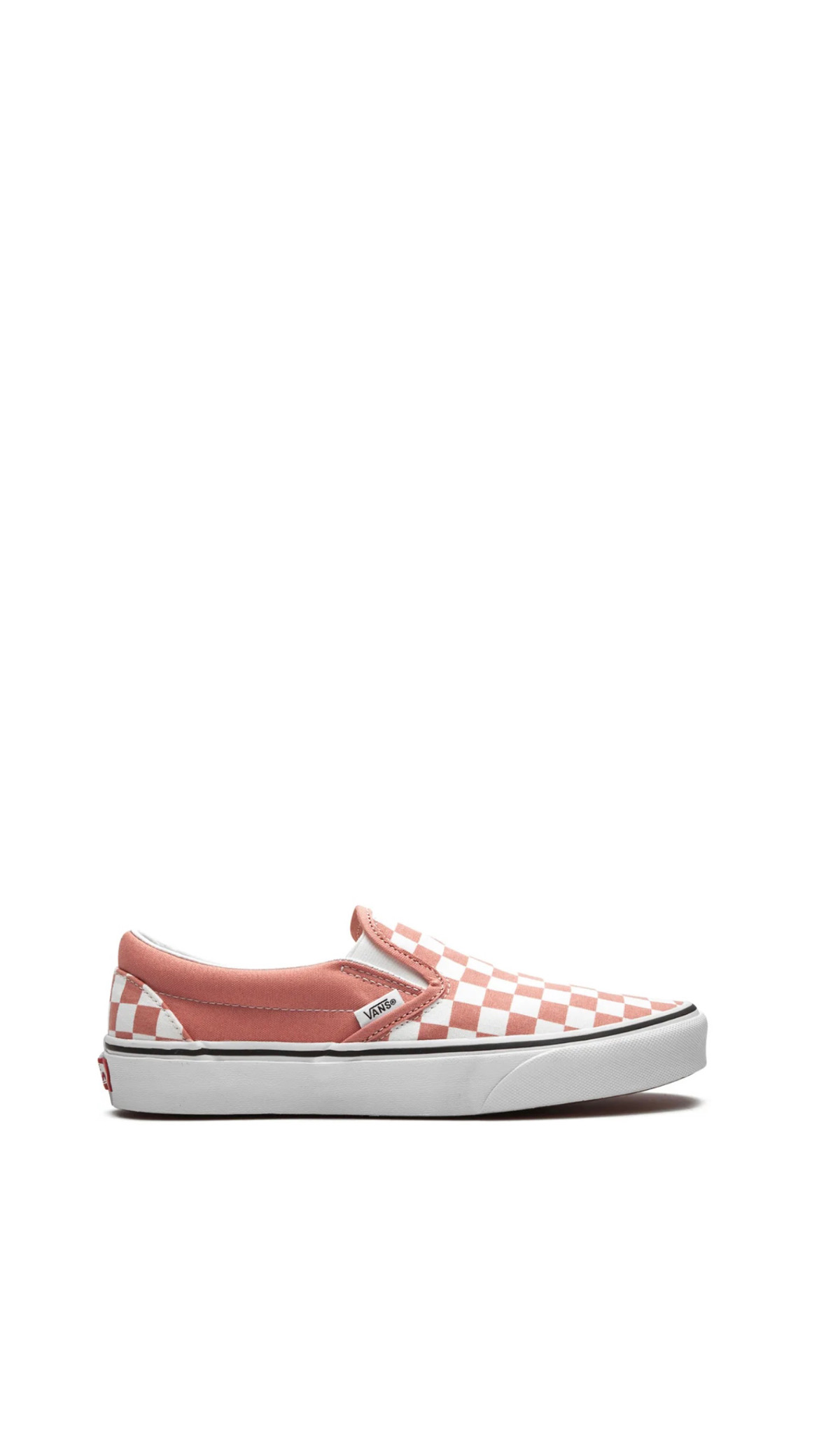 Vans Slip On Checkerboard Rose Pink White — Sneakers